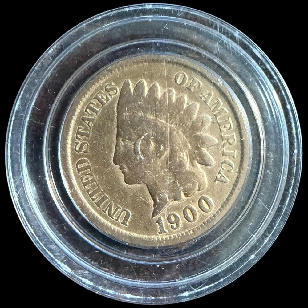 1900 Indian Head Cent Bronze 95% Copper One Cent Circulated Nice Detail Coin